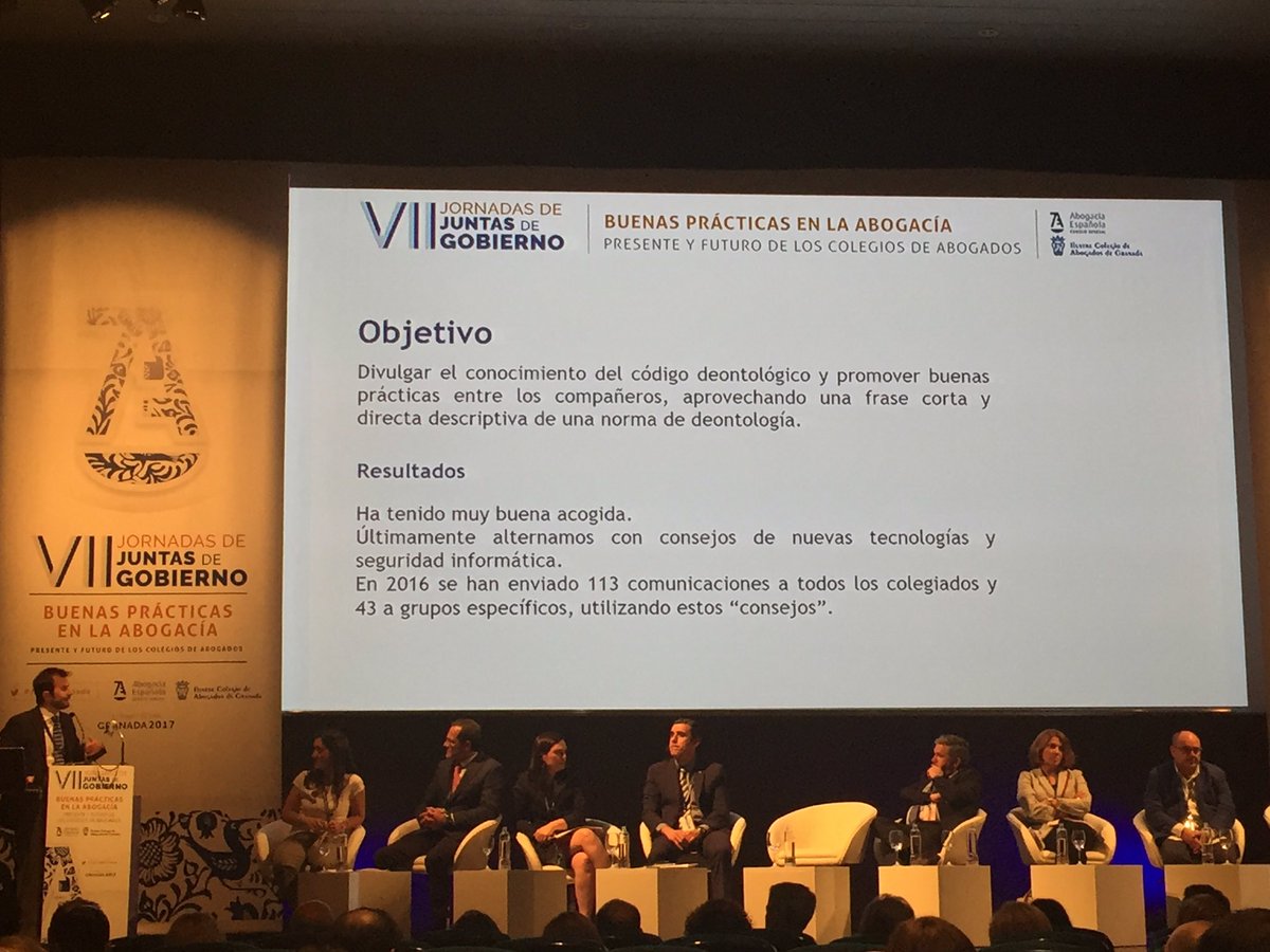 Resultado de imagen de El ICA Salamanca y sus Consejos Expr�s, mejor Buena Pr�ctica de Deontolog�a