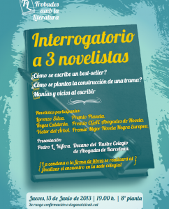 Lorenzo Silva, Reyes Calderón y Víctor del Árbol revelarán en el ICAB los secretos de sus novelas