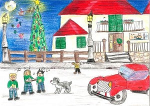 Dos niñas de 2 y 6 años y un niño de 11 ganan el concurso de felicitaciones navideñas del Colegio de Baleares