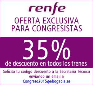 Los asistentes al Congreso de la Abogacía de Vitoria-Gasteiz tendrán un 35% de descuento en RENFE