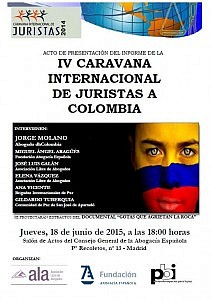 Jorge Molano presenta el IV Informe de la Caravana Internacional de Juristas a Colombia