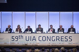 59 Congreso Union Internacional de Abogados celebrado en Valencia. Mesa inaugural del congreso