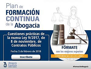 Conferencia de los lunes: Cuestiones prácticas de la nueva Ley 9/2017, de 8 de noviembre, de Contratos Públicos