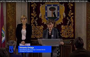 La presidenta de la Abogacía participa en la lectura en Madrid de la Declaración Universal de Derechos Humanos