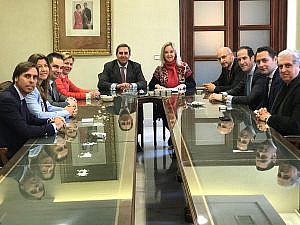 La nueva Junta de Gobierno del Colegio de Abogados de Granada se reúne con el TSJA y la Fiscalía Superior de Andalucía