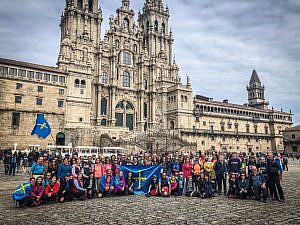 Más de 70 peregrinos convocados por el ICA Oviedo culminan el Camino de Santiago