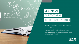 Continúa abierta la convocatoria para participar en el V Certamen Literario del ICAV