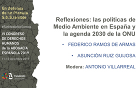 Reflexiones: las políticas de Medio Ambiente en España y la agenda 2030 de la ONU