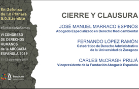 Cierre y clausura. VI Congreso de Derechos Humanos de la Abogacía Española