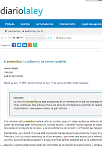 El coronavirus, la auditoría y los cierres contables