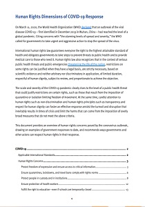 Human Rights Dimensions of COVID-19 Response