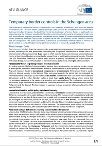Temporary border controls in the Schengen área