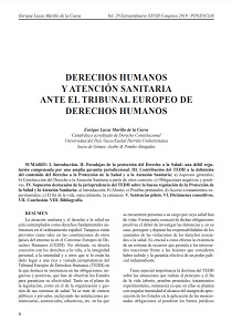 Derechos humanos y atención sanitaria ante el Tribunal Europeo de Derechos Humanos