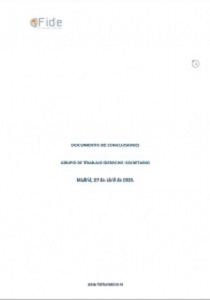 Documento de conclusiones - Grupo de trabajo de derecho societario