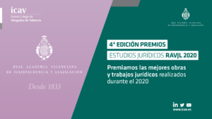 Sigue abierto el plazo de presentación de los trabajos al  Premio de Estudios Jurídicos 2020 de la RAVJL