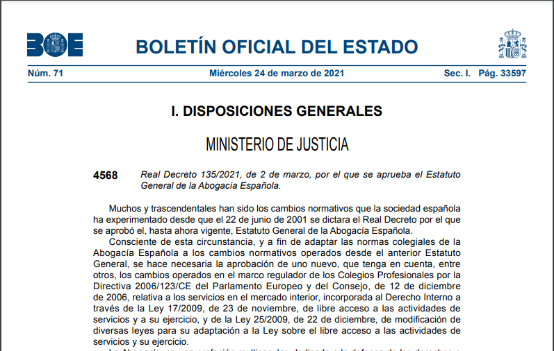 La protección de los consumidores en el nuevo Estatuto de la Abogacía