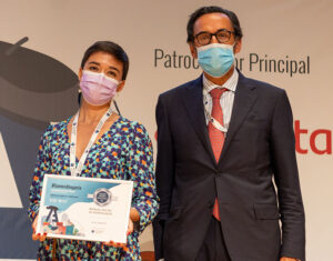 José María Alonso, Llanos Martínez Moratalla, del ICA Albacete y Enrique Sanz Fernández-Lomana, presidente de la Mutualidad de la Abogacía