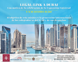 El ICAB realizará una Misión Jurídica a Dubai