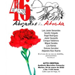 46 aniversario del asesinato de los abogados de Atocha