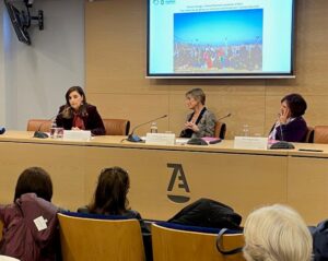 Carmen Ruiz, Victoria Ortega y Teresa Peramato