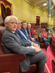 De izda. a dcha.: Salvador González, presidente de la Abogacía Española; Federico Fernández, adjunto a la presidencia, Ángel Cervantes, presidente de su Comisión de Relaciones con la Administración de Justicia y Jesús M. Sánchez, representante de su Oficina de Representación Institucional