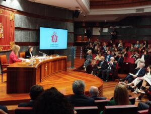 Marga Cerro y Salvador González en la presentación de la red de especialistas de igualdad de la carrera judicial