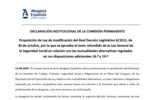 thumbnail-Declaración institucional de la Comisión Permanente de la Abogacía tras la aprobación en el Congreso de la Pasarela al RETA